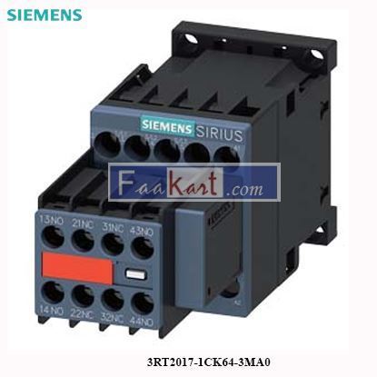 Picture of 3RT2017-1CK64-3MA0 Siemens power contactor