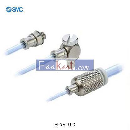 Picture of M-3ALU-2      SMC Threaded-to-Tube Elbow Connector M3 to Barbed 2 mm, M Series, 1 MPa
