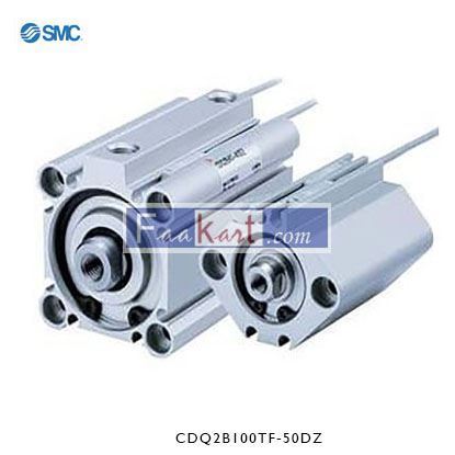 Picture of CDQ2B100TF-50DZ  NewSMC Pneumatic Compact Cylinder 100mm Bore, 50mm Stroke, CQ2 Series, Double Acting