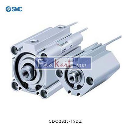 Picture of CDQ2B25-15DZ    NewSMC Pneumatic Compact Cylinder 25mm Bore, 15mm Stroke, CQ2 Series, Double Acting