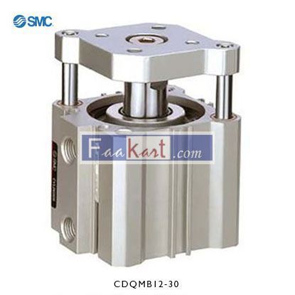 Picture of CDQMB12-30      NewSMC Pneumatic Compact Cylinder 12mm Bore, 30mm Stroke, CQM Series, Double Acting