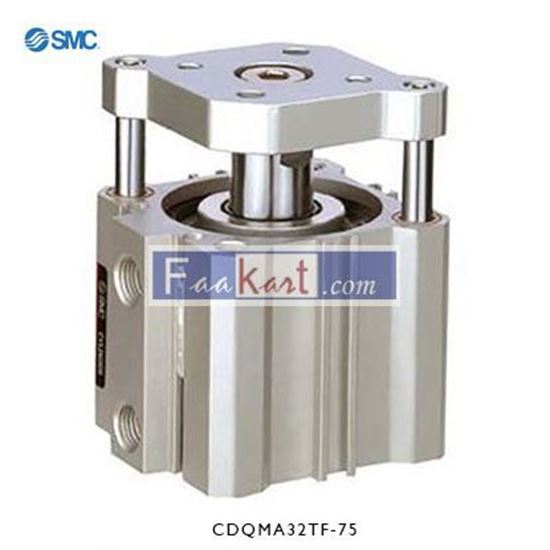 Picture of CDQMA32TF-75     NewSMC Pneumatic Compact Cylinder 32mm Bore, 75mm Stroke, CQM Series, Double Acting