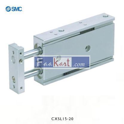 Picture of CXSL15-20    SMC Pneumatic Guided Cylinder 15mm Bore, 20mm Stroke, CXS Series