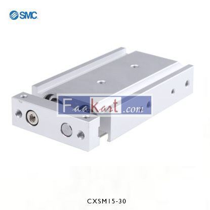 Picture of CXSM15-30   SMC Pneumatic Guided Cylinder 15mm Bore, 30mm Stroke, CXSM Series