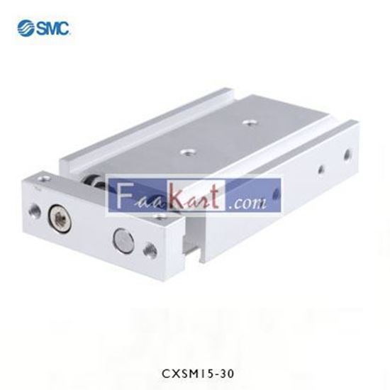 Picture of CXSM15-30   SMC Pneumatic Guided Cylinder 15mm Bore, 30mm Stroke, CXSM Series