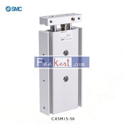 Picture of CXSM15-50   SMC Pneumatic Guided Cylinder 15mm Bore, 50mm Stroke, CXSM Series