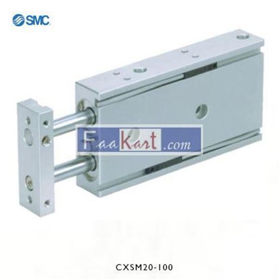 Picture of CXSM20-100    SMC Pneumatic Guided Cylinder 20mm Bore, 100mm Stroke, CXS Series