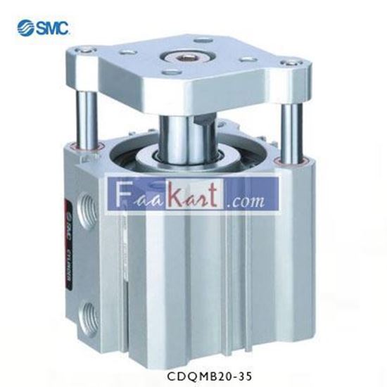 Picture of CDQMB20-35   SMC Pneumatic Guided Cylinder 20mm Bore, 35mm Stroke, CQM Series, Double Acting