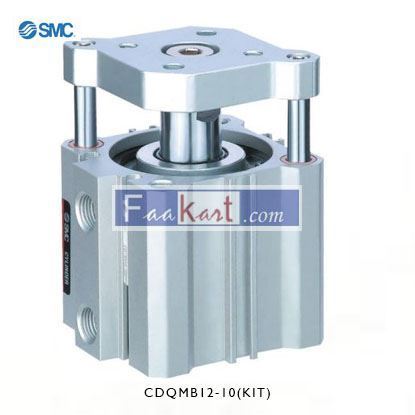 Picture of CDQMB12-10(KIT)    SMC Pneumatic Guided Cylinder 12mm Bore, 10mm Stroke, CQM Series, Double Acting