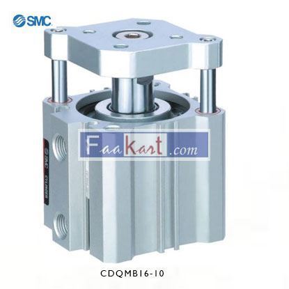 Picture of CDQMB16-10    SMC Pneumatic Guided Cylinder 16mm Bore, 10mm Stroke, CQM Series, Double Acting