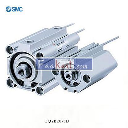 Picture of CQ2B20-5D   SMC Pneumatic Guided Cylinder 20mm Bore, 5mm Stroke, CQ2 Series, Double Acting