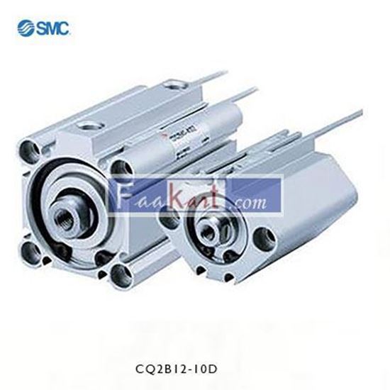 Picture of CQ2B12-10D    SMC Pneumatic Guided Cylinder 12mm Bore, 10mm Stroke, CQ2 Series, Double Acting