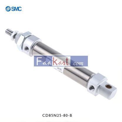 Picture of CD85N25-80-B   SMC Pneumatic Roundline Cylinder 25mm Bore, 80mm Stroke, C85 Series, Double Acting