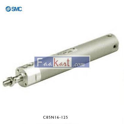Picture of C85N16-125    SMC Pneumatic Roundline Cylinder 16mm Bore, 125mm Stroke, C85 Series, Double Acting
