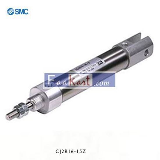 Picture of CJ2B16-15Z    SMC Pneumatic Roundline Cylinder 16mm Bore, 15mm Stroke, CJ2 Series, Double Acting
