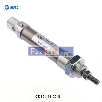 Picture of CD85N16-25-B     SMC Pneumatic Roundline Cylinder 16mm Bore, 25mm Stroke, C85 Series, Double Acting