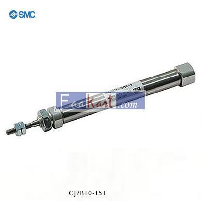 Picture of CJ2B10-15T       SMC Pneumatic Roundline Cylinder 10mm Bore, 15mm Stroke, CJ2 Series, Single Acting