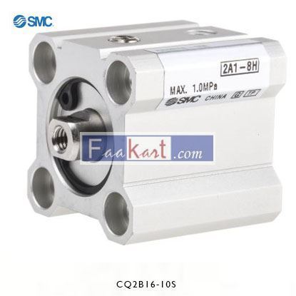 Picture of CQ2B16-10S   SMC Pneumatic Compact Cylinder 16mm Bore, 10mm Stroke, CQ2 Series, Single Acting