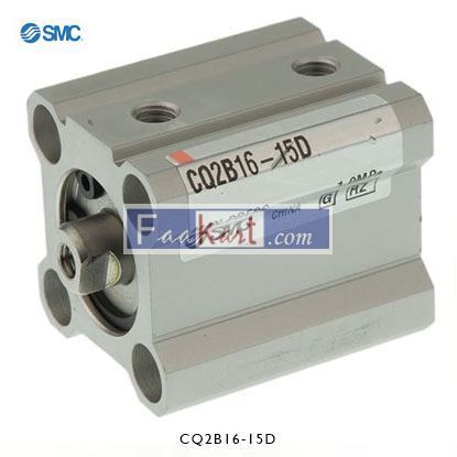 Picture of CQ2B16-15D    SMC Pneumatic Compact Cylinder 16mm Bore, 15mm Stroke, CQ2 Series, Double Acting