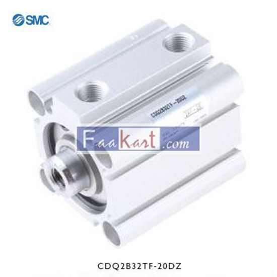 Picture of CDQ2B32TF-20DZ     SMC Pneumatic Compact Cylinder 32mm Bore, 20mm Stroke, CQ2 Series, Double Acting