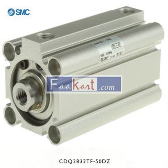 Picture of CDQ2B32TF-50DZ   SMC Pneumatic Compact Cylinder 32mm Bore, 50mm Stroke, CQ2 Series, Double Acting