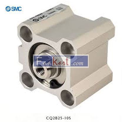 Picture of CQ2B25-10S   SMC Pneumatic Compact Cylinder 25mm Bore, 10mm Stroke, CQ2 Series, Single Acting