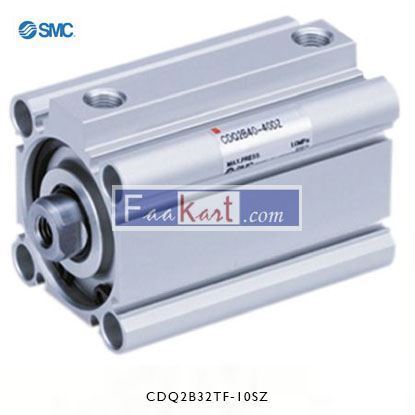 Picture of CDQ2B32TF-10SZ    SMC Pneumatic Compact Cylinder 32mm Bore, 10mm Stroke, CQ2 Series, Single Acting