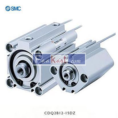 Picture of CDQ2B12-15DZ     SMC Pneumatic Compact Cylinder 12mm Bore, 15mm Stroke, CQ2 Series, Double Acting
