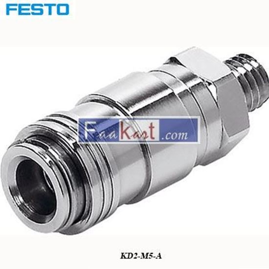 Picture of KD2-M5-A  Festo Pneumatic Quick Connect Coupling Brass