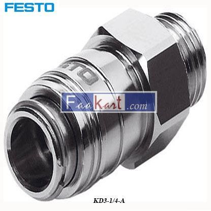Picture of KD3-1 4-A  Festo Pneumatic Quick Connect Coupling Brass