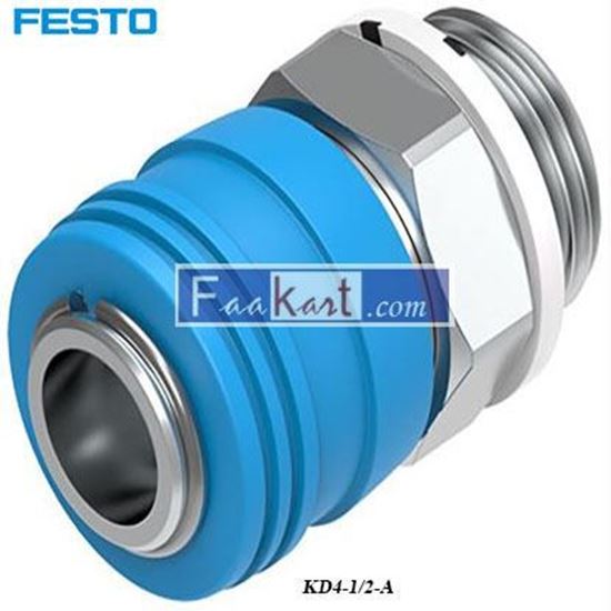 Picture of KD4-1 2-A  Festo Pneumatic Quick Connect Coupling Brass