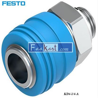 Picture of KD4-1 4-A Festo Pneumatic Quick Connect Coupling Brass