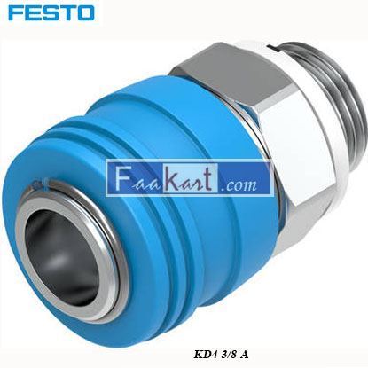 Picture of KD4-3 8-A  Festo Pneumatic Quick Connect Coupling Brass