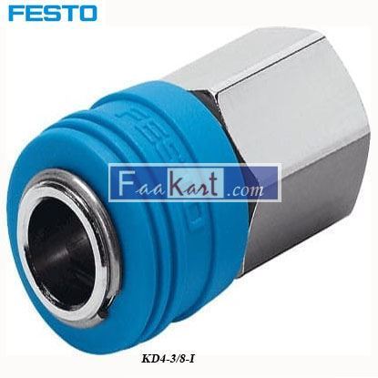 Picture of KD4-3 8-I  Festo Pneumatic Quick Connect Coupling Brass