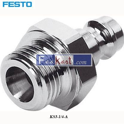 Picture of KS3-1 4-A  Festo Pneumatic Quick Connect Coupling Brass