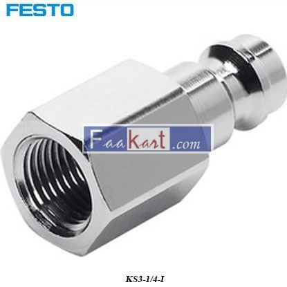 Picture of KS3-1 4-I  Festo Pneumatic Quick Connect Coupling Brass