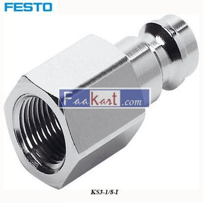 Picture of KS3-1 8-I  Festo Pneumatic Quick Connect Coupling Brass