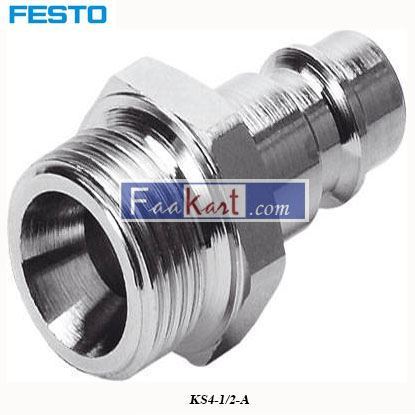 Picture of KS4-1 2-A  Festo Pneumatic Quick Connect Coupling Brass