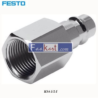 Picture of KS4-1 2-I  Festo Pneumatic Quick Connect Coupling Brass