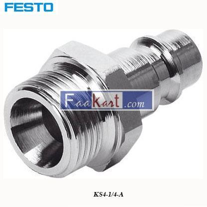 Picture of KS4-1 4-A  Festo Pneumatic Quick Connect Coupling Brass