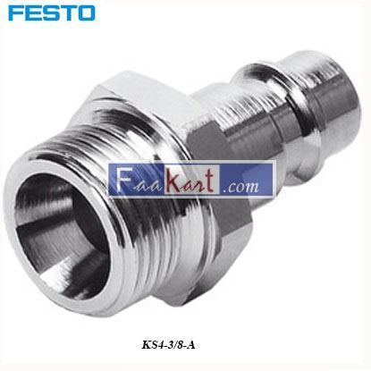 Picture of KS4-3 8-A Festo Pneumatic Quick Connect Coupling Brass