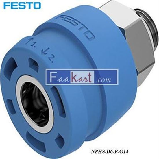 Picture of NPHS-D6-P-G14  Festo Pneumatic Quick Connect Coupling Brass