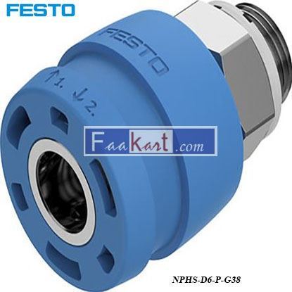 Picture of NPHS-D6-P-G38 Festo Pneumatic Quick Connect Coupling Brass