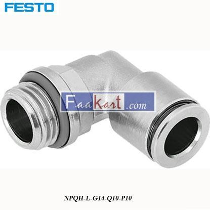 Picture of NPQH-L-G14-Q10-P10  Festo Threaded-to-Tube Elbow Connector
