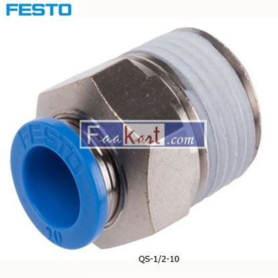 Picture of QS-1 2-10  Festo Threaded-to-Tube Pneumatic Fitting