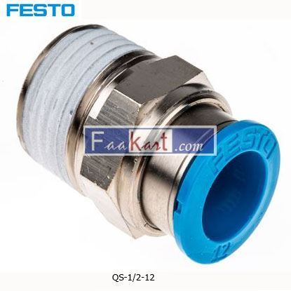 Picture of QS-1 2-12  Festo Threaded-to-Tube Pneumatic Fitting
