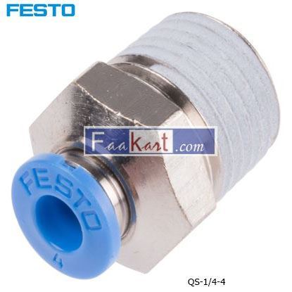 Picture of QS-1 4-4  Festo Threaded-to-Tube Pneumatic Fitting