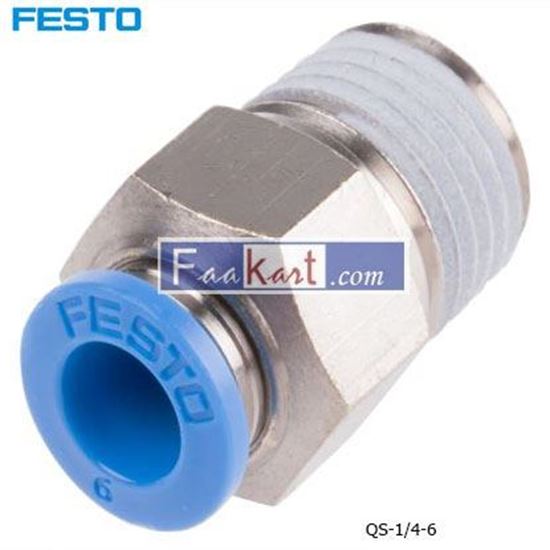 Picture of QS-1 4-6  Festo Threaded-to-Tube Pneumatic Fitting