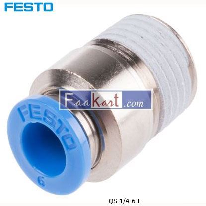 Picture of QS-1 4-6-I  Festo Threaded-to-Tube Pneumatic Fitting