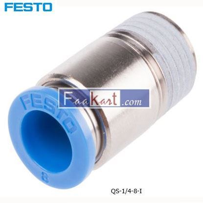 Picture of QS-1 4-8-I  Festo Threaded-to-Tube Pneumatic Fitting